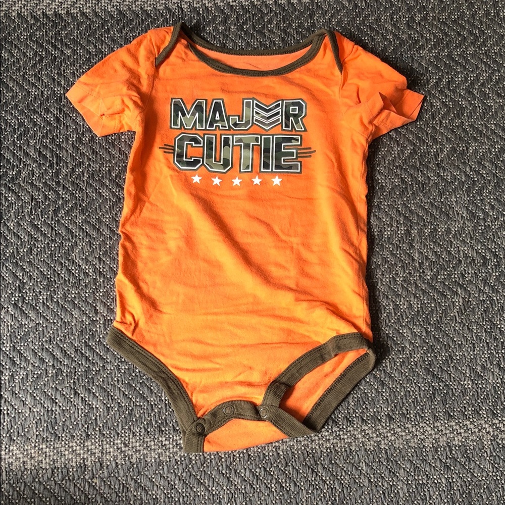 George Orange 'Major Cutie' Short Sleeve One-Piece Bodysuit